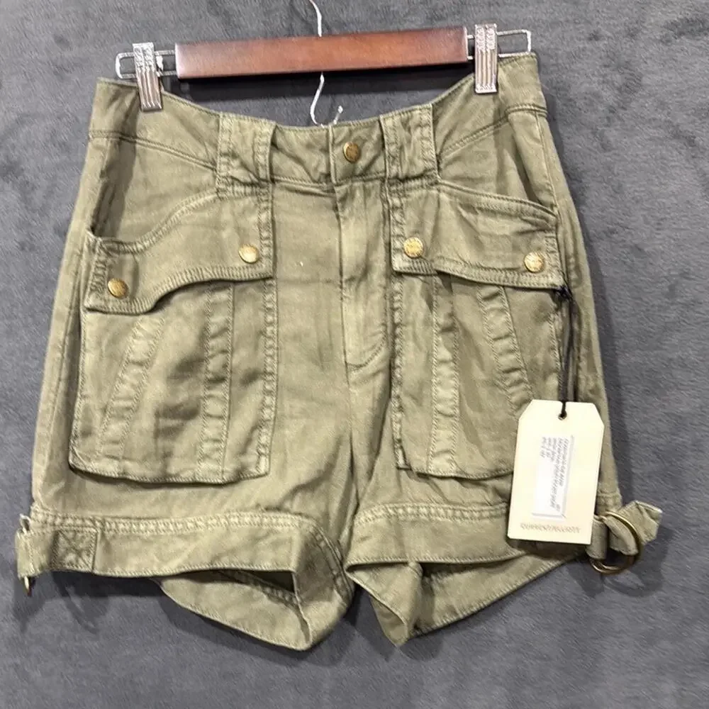 Current & Elliot Olive Green Women's Shorts - Picture 1 of 2